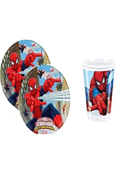 canbolatcorparatıon Örümcek Adam Spiderman Tabak Bardak Doğum Günü Seti 8 Li