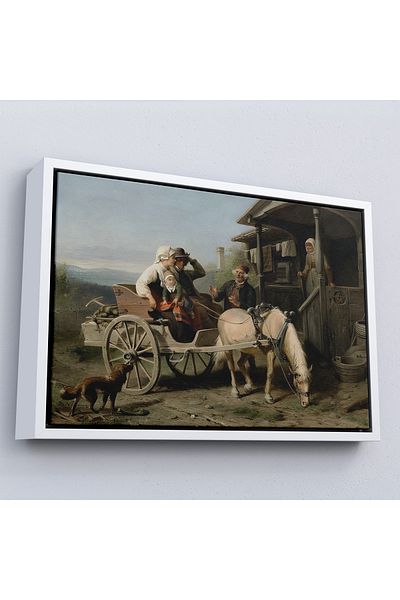 Harita Sepeti Primul vizitator al lui Nordenberg Bengt într-un cadru - Pictură de la școala suedeză