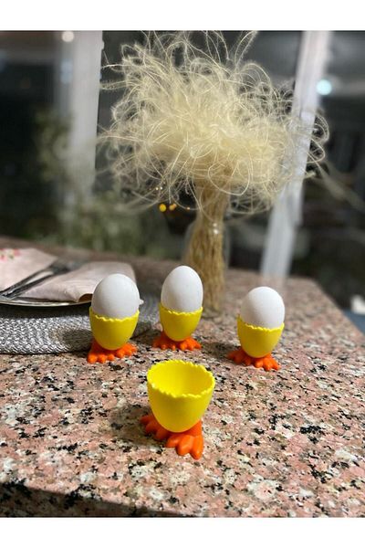Özlem Toys 4 Pieces Chick Egg Bowl with Foot