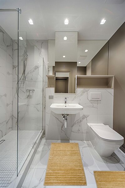 Caretta Home Soffy Banyo Paspası Dekoratif Modern Yıkanabilir Banyo Paspası 6...