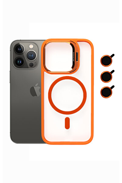 Tech&bello accessories Apple iphone 14 Pro Kılıf Magsafe uyumlu Kamera Standl...