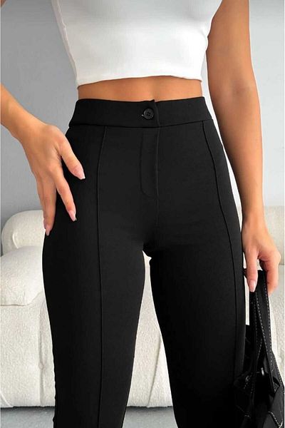 ModaDeniz Sea Women's Ultra High Waist - Recovery Lycra Crepe Palazzo Trousers