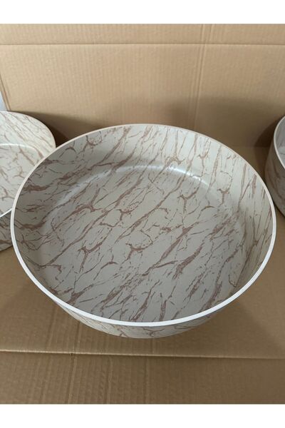 LeesHome 32 Cm Light Brown Deep Granite Oven Tray