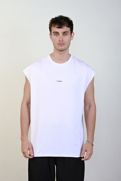 İLKCET MODA Oversize Αμάνικο εμπριμέ μπλουζάκι