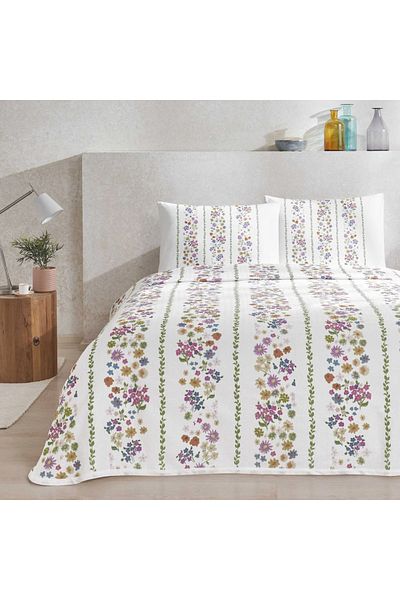 Taç Lily Pink Double Cotton Pique Set - CROWN