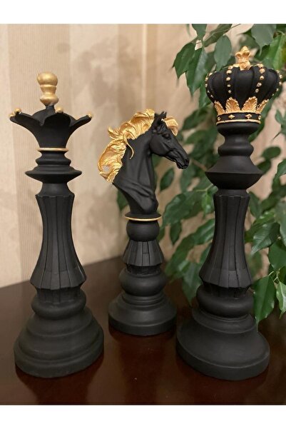 busraconcept Santraç 3 Lü Büyük Heykel Takımı , Santraç Dekorasyon Ürünü Şah ...