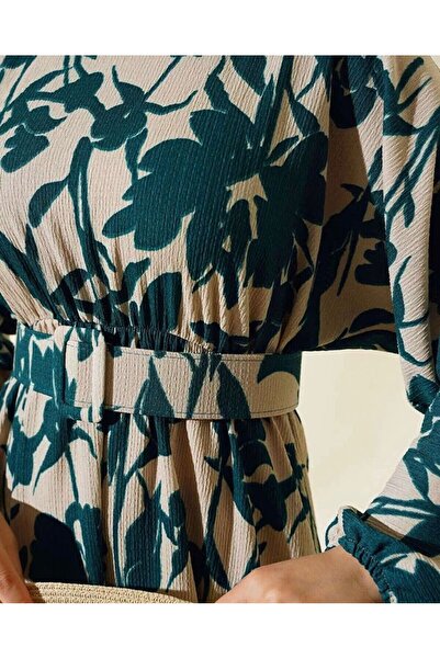 YILMAZBARMAZ γυναικείο φόρεμα με λουλούδια - με ζώνη