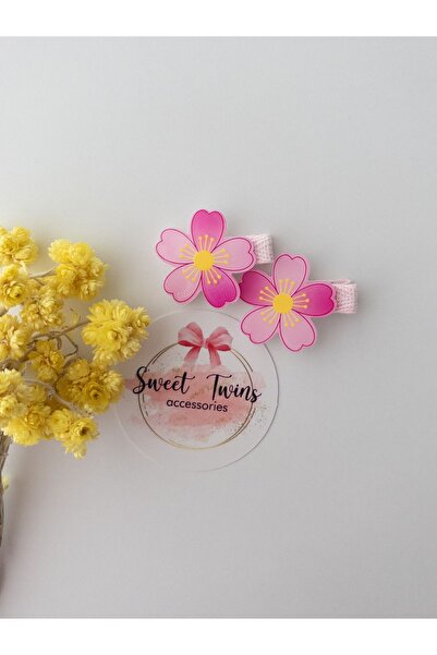 Sweet twins accessories مشبك كوليت مزين بالزهور