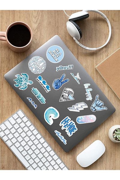 AR Sticker - Σετ αυτοκόλλητων tablet για φορητό υπολογιστή Vsco Blue 3