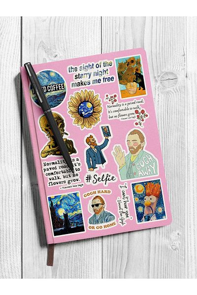 AR Sticker - Σετ αυτοκόλλητων tablet για φορητό υπολογιστή με θέμα V-Gogh 9