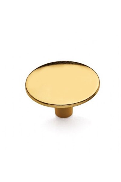 ŞENEL Yapı Market 2 Adet Tek Vidalı Altın Mantar Düğme Kulp Mobilya Dolap Kap...