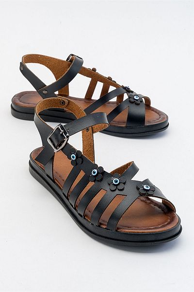 Lively Stylish Sandale Bodrum cu detaliu din piele
