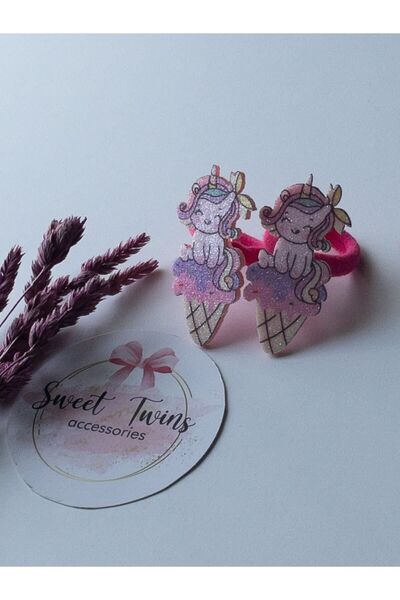 Sweet twins accessories Glittery Unicorn Rubber Buckle