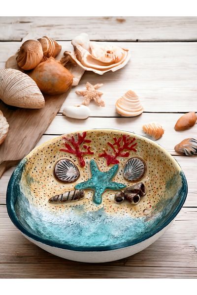 MeGgDecor Special Design Beach Handmade Bowl