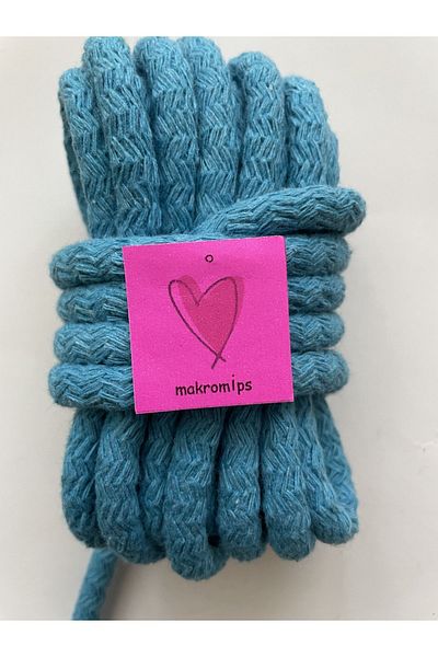 Makromİps MACROME ROPE (10 meters) COTTON WOVEN CORD COLON TRESS HOBBY BASKET SUPLA BAG ROPE