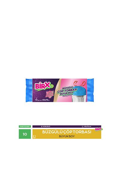 BIRX Garbage Bag Drawstring Unscented Large Size Garbage Bag of 10
