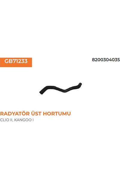 OEM Radiator Hose Top Air Conditioning Kangoo Clio Ii 1.5 Dci 8200304035 Gold