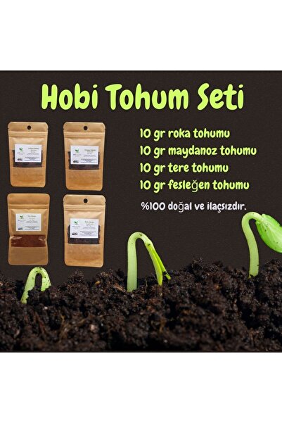 Pauls Micro Farm Hobi Tohum Seti 10gr Roka / 10gr Maydanoz / 10gr Tere / 10gr...
