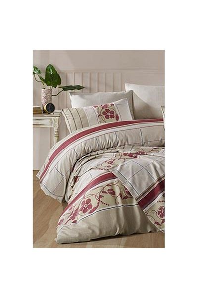 Cotton Life طقم بيكيه مطبوع مزدوج باللون الفيروزي والبيج
