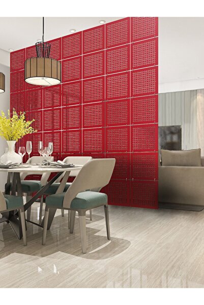 standarts Makta ® Lazer Kesim Sarkıt Paravan, Ahşap Seperatör, Oda Bölücü 4'lü Panel Levha Seti