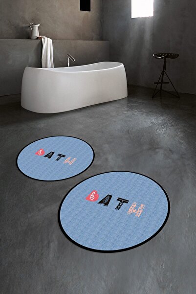 Napoli Home Цифрово отпечатан неплъзгащ се подложка, подходящ за измиване, кр...