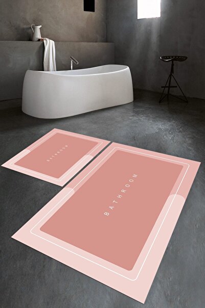 Napoli Home Set de toaletă digital cu imprimeu anti-alunecare, lavabil, pentr...