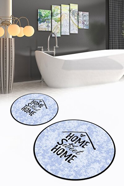 Napoli Home Цифрово отпечатан, неплъзгащ се, измиваем, домашен, кръгъл, двоен...