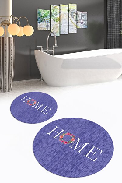 Napoli Home Set de baie digital cu cu imprimeu piese, cu bază anti-alunecare,...