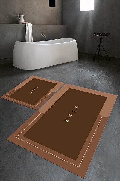 Napoli Home Set de toaletă digital cu imprimeu anti-alunecare, lavabil, pentr...