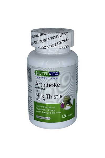 Nutrivita Nutrition 120 Tablets Artichoke Milk Thistle Extract