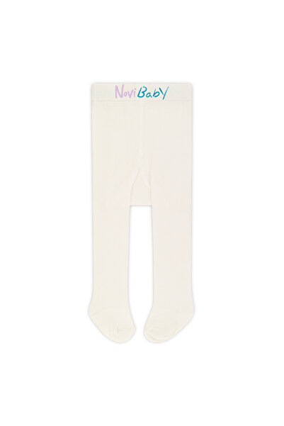 Novibaby 2 Pack Baby Cotton Pantyhose, Children's Newborn Cotton Girls Boys School Socks, White Ecru Pink