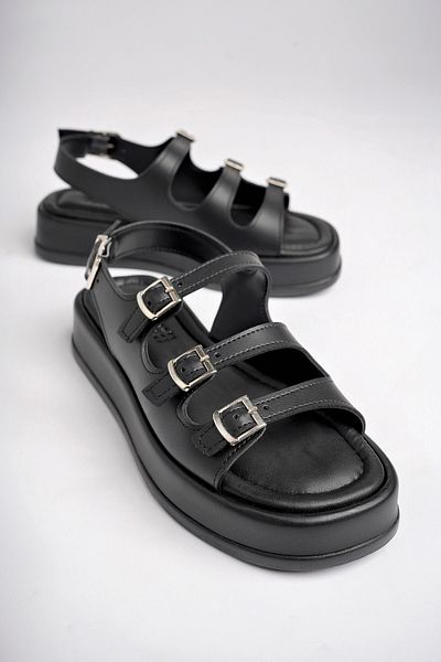 Sapin Sapi̇n Women's Leather Buckle Sandals - for Full Mold Use 72886