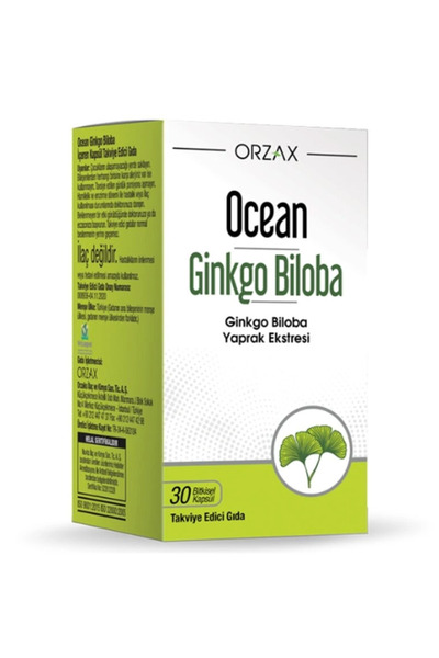 Ocean Orzax Ocean Ginkgo Biloba Takviye Edici Gıda 30 Bitkisel Kapsül