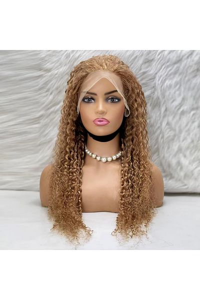 KONAK PERUK Hot Caramel Afro Wave Front Lace Wig - 70-75cm