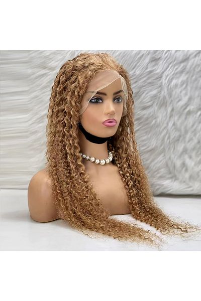 KONAK PERUK Hot Caramel Afro Wave Front Lace Wig - 70-75cm