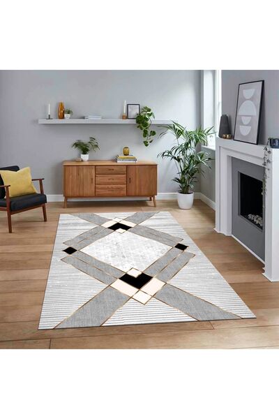Viyana Home Dijital Baskılı Kaymaz Taban Yıkanabilir Modern Yolluk Mutfak Sal...