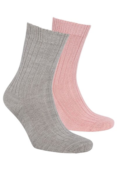 İkonik Socks Дамски 2 чифта зимни вълнени дълги чорапи