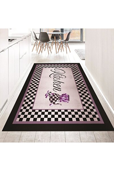 Hey Home Dijital Baskılı Kaymaz Taban Yıkanabilir Mutfak Halısı Yolluk, V-MUT...