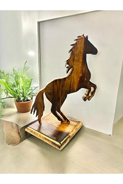 YAMOZ WOOD DEKOR OBJE AHŞAP AT FİGÜR