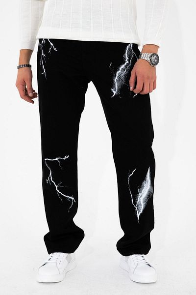 HLT JEANS Ανδρικό φαρδύ παντελόνι τζιν χωρίς λύκρα με χαλαρή κοπή 100% βαμβάκι WILLIAM