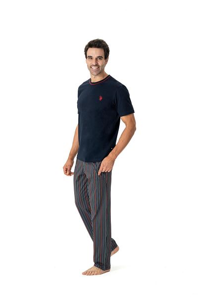 U.S. Polo Assn. Navy Blue men's Round Collar Pajama Set