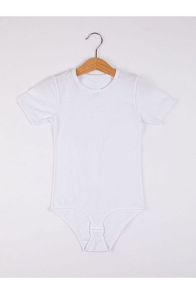 LİNOTTİ Half Sleeve Modal Children's Bodysuit - Snap Design
