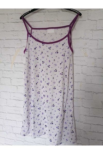 anne moda ankara Cotton Combed Rope Strap Nightgown