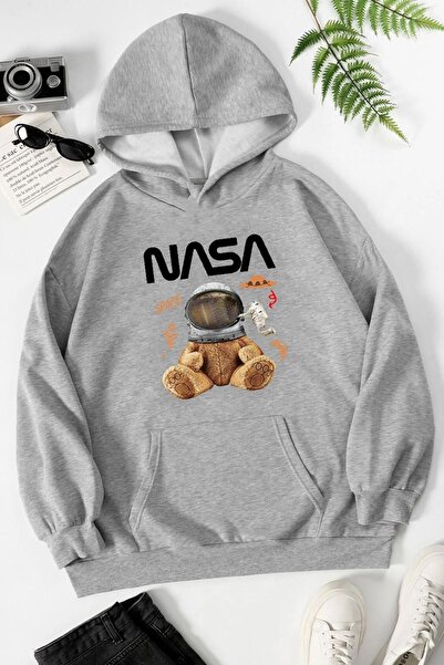 trendypassion Hanorac unisex cu imprimeu NASA Bear
