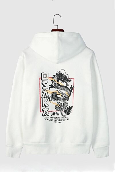 trendypassion سويت شيرت بقلنسوة مطبوع عليه أوساكا للجنسين