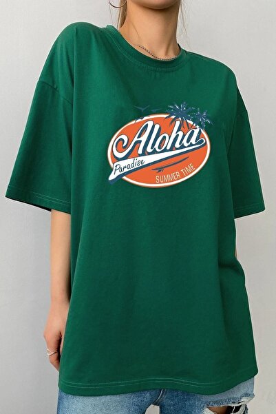 trendypassion Tricou unisex cu imprimeu Aloha