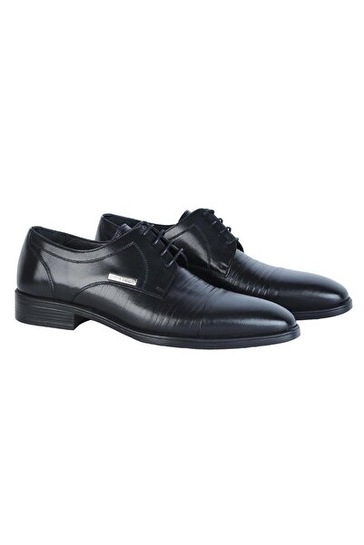 Pierre Cardin 120526 Exclusive Black Leather Men's Classic Shoes