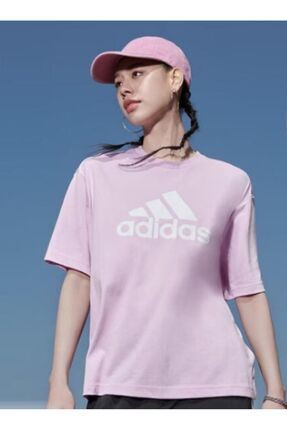 adidas FUTURE ICONS BADGE OF SPORT TEE Kad n Lila Tshirt Relaxed fit Fiyat Yorumlar Trendyol