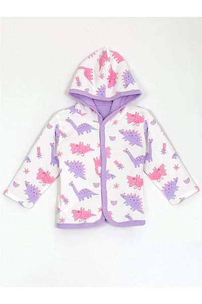 Luggi Baby Cute Hooded Double Layer Dinosaur Cardigan