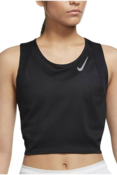 Nike Dri-FIT Race Kısaltılmış Kadın Siyah Atlet